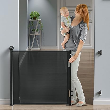Baby Gate for Stairs Extra Wide 59” X 33” Tall for Kids or Pets Indoor and Outdoor Dog Gates