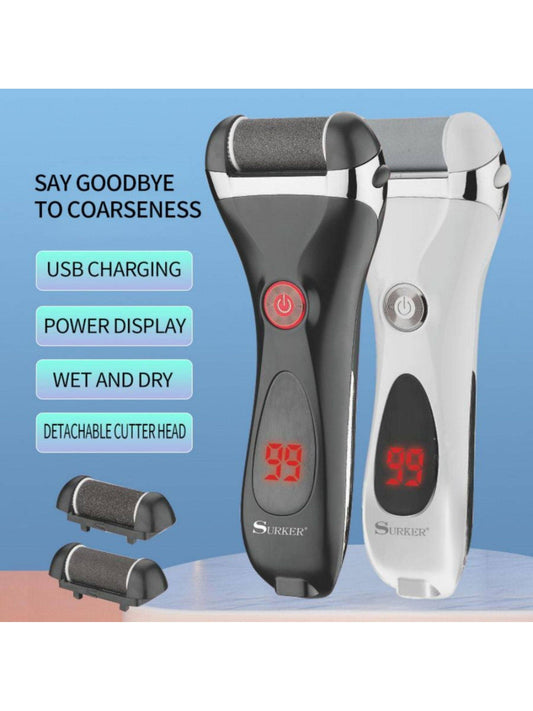 1pc Black Electric Foot Grinder, Portable Electronic Foot File, For Home