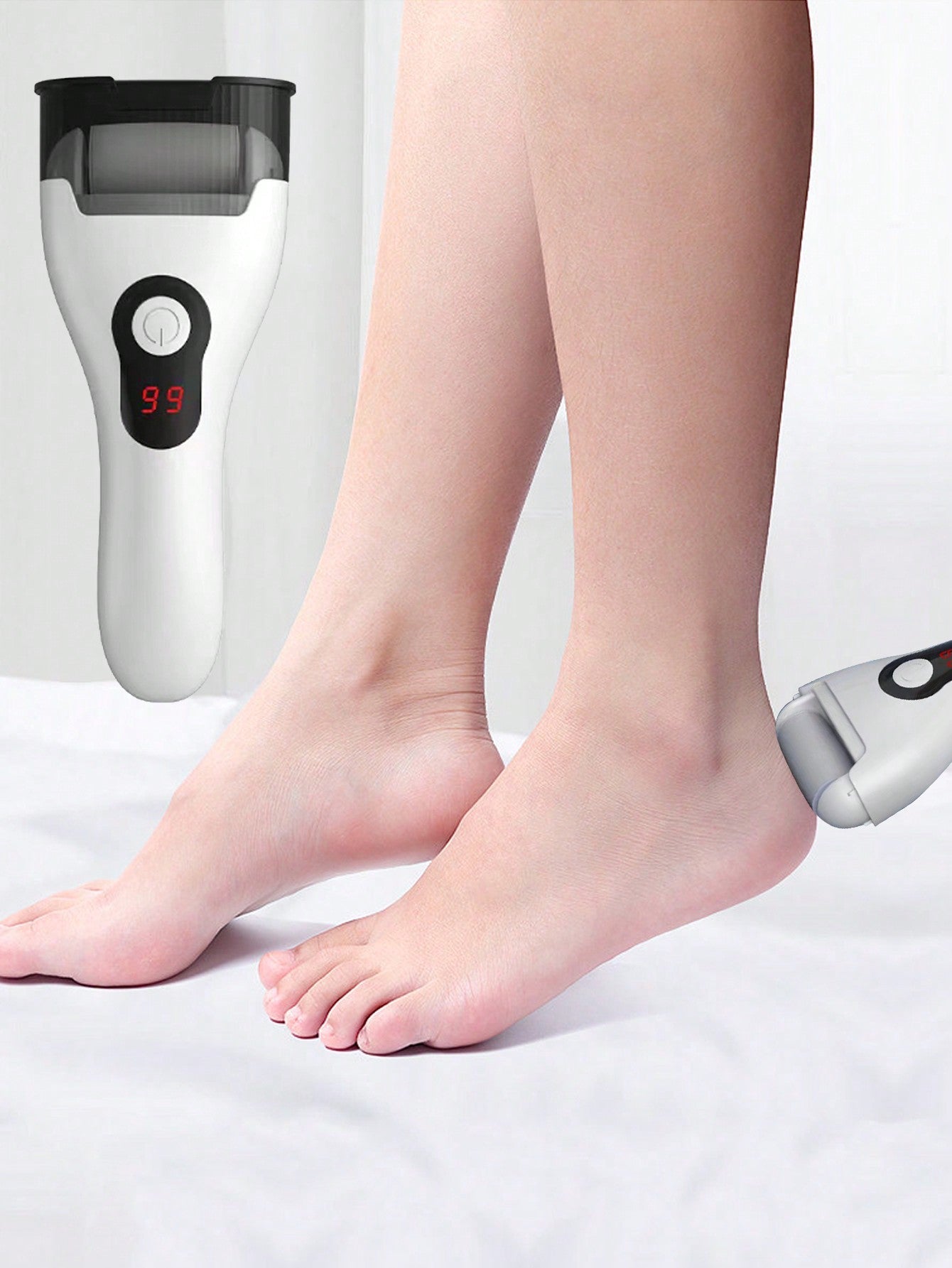 1PC Electric Pedicure Tool, USB Rechargeable LCD Display Stone For Heel Grinding, Device For Foot Care Feet Dead Skin Callus Remover