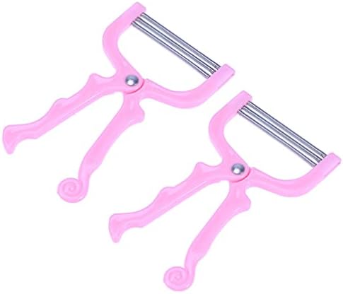 2Pcs Hair Removal Coil Spring Manual Face Hair Removers Threaders Portable Face Lips Removal Epilator Stainless Steel Epilators Threading Beauty Body Hair Trimmer Tool face Hair Threader