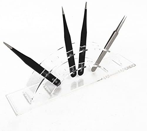 6 Holes Tweezers Stand Eyelash Extension Tweezers Stand Tweezers Shelf Tweezers Holder Eyelash Extension Eyelashes Extension Supplies Accessories for Tweezers to Arrange Eyelashes[230 * 50 * 100MM]