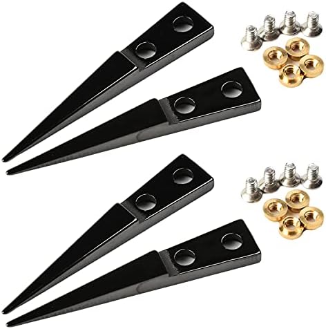 Utoolmart Straight Pointed Ceramic Tips Replaceable Heat Resistance Non-Conductive Heads for Ceramic Tweezers Black 4 Pairs