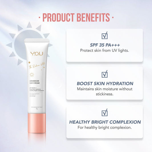 Y.O.U , The Radiance White Advanced Day Cream, 30 G