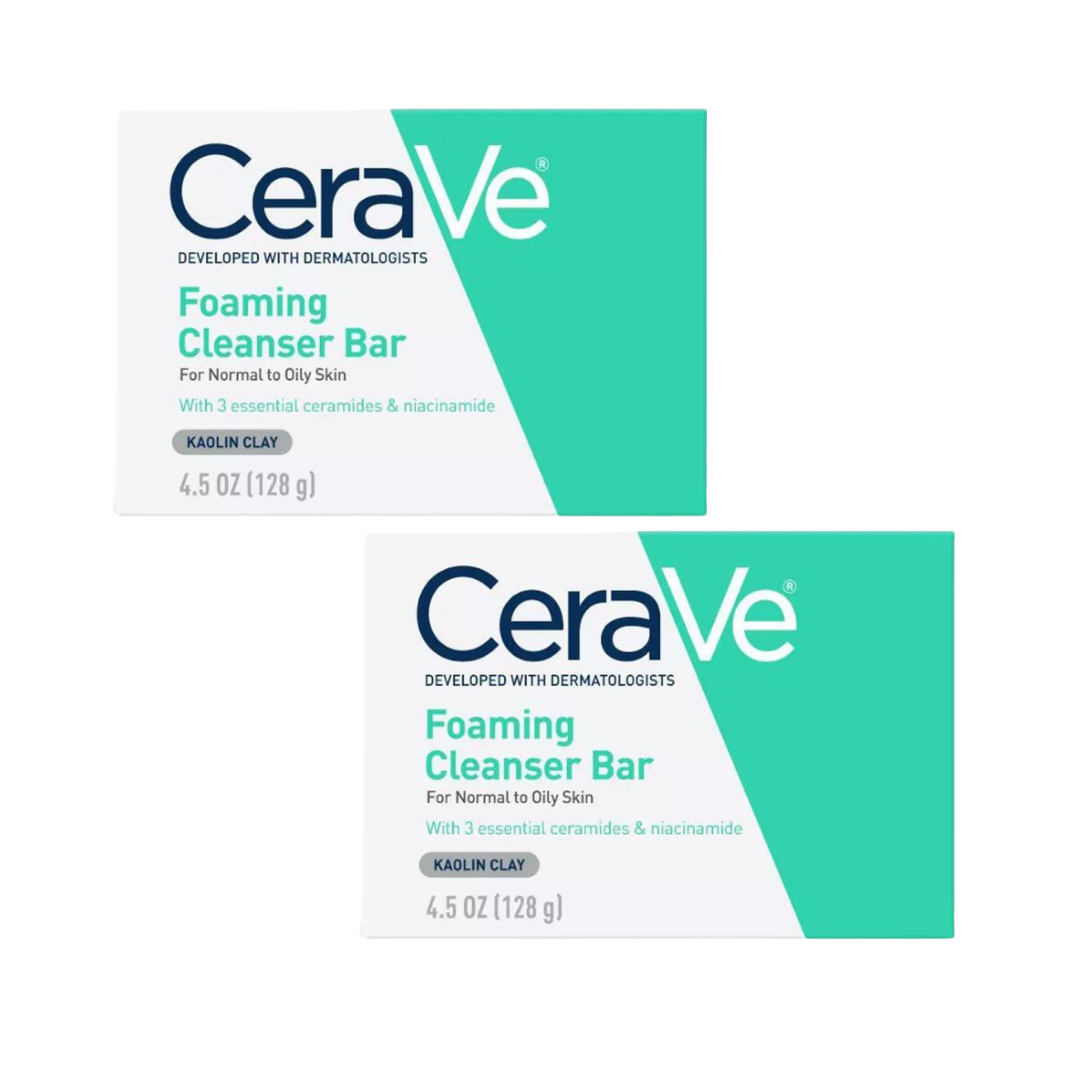 ‎CeraVe Foaming Facial Cleansing Bar - Daily Body & Facial Cleanser - 4.5oz/128gm