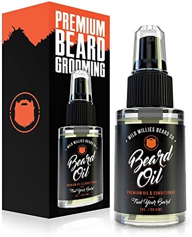 Wild Willies Premium Beard Oil & Conditioner Natural, Organic Ingredients & Essential Oils Promote Fast Beard Growth, Removes Itch & Dandruff - Deep Softener Treatment Restores Moisture - 2 Oz