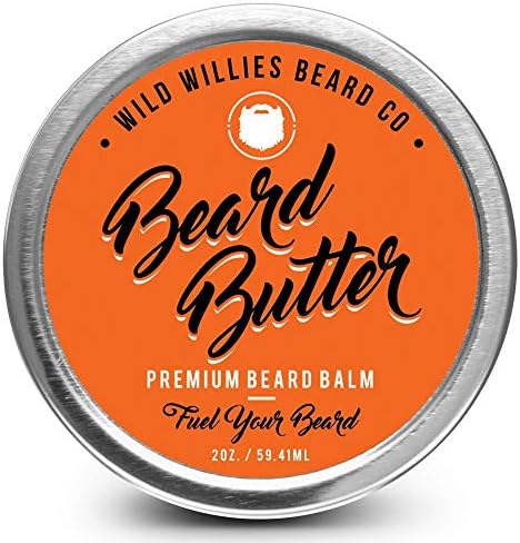 Wild Willies Premium Beard Balm Leave-in Conditioner Natural, Organic Ingredients & Essential Oils Promote Fast Beard Growth, Removes Itch & Dandruff - Beard Butter Restores Moisture - 2 Oz