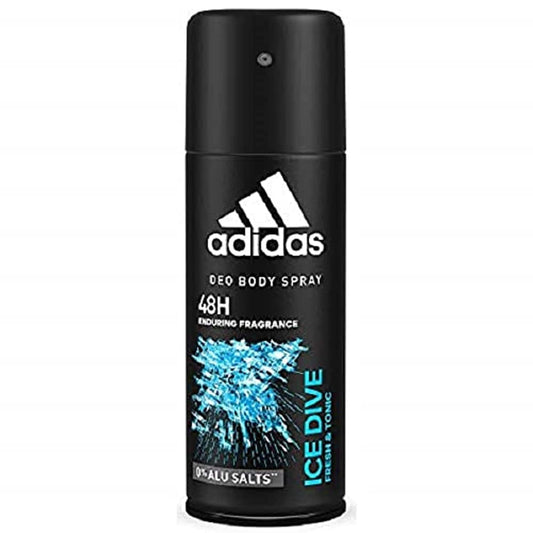 Adidas Ice Dive 24 Hours Fresh Boost Cool Tech Deodorant Body Spray for Men, 4 Ounce