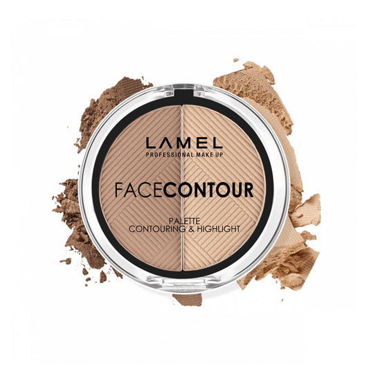 Lamel Face Contour - Contouring Palette - Natural Shades & Glow - Long-lasting & Fade-Resistant Wear - Paraben-Free & Non-Toxic Ingredients - N.401-6g / 0.21 oz