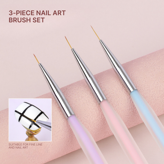 3-Piece Nail Art Brush Set