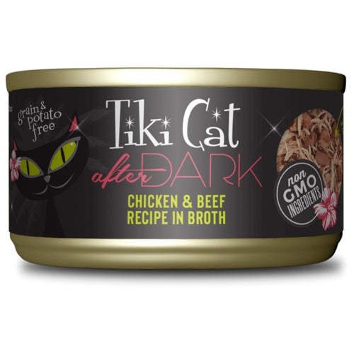 Tiki Pets Cat After Dark Chicken and Beef 2.8oz (Case Of 12)