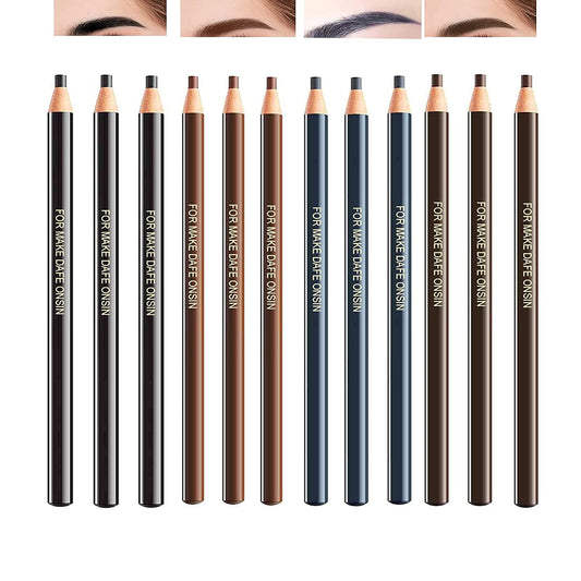 4 Colors Eyebrow Pencil Eyeliner Set, 12 eyeliner gel gel waterproof eyebrow pencil long lasting eyeliner professional eye pencil-Smudgeproof Makeup Eyeliner Pencil for Women