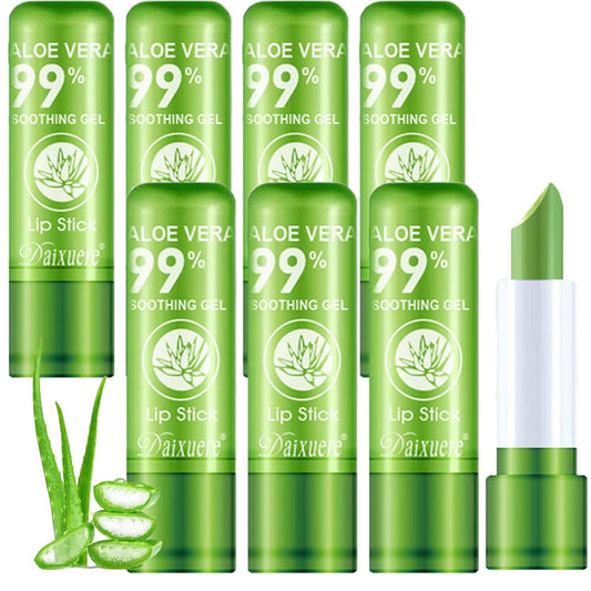8 PCS Aloe Vera Lipstick,Magic Temperature Color Changing Lip Gloss Set,Long-lasting Nutritious Waterproof Lip Balm Moisturizing Lipstick Lip Makeup Kits for Women