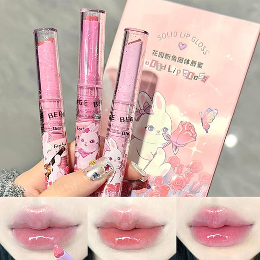 3Pcs Sweet Heart Jelly tinted Lip Balm, Long Lasting Moisturising Tinted Lip Stain Lip Gloss, Hydrating Jelly Love Smooth Glossy Lip Balm, Gift and Make up Set for Girls