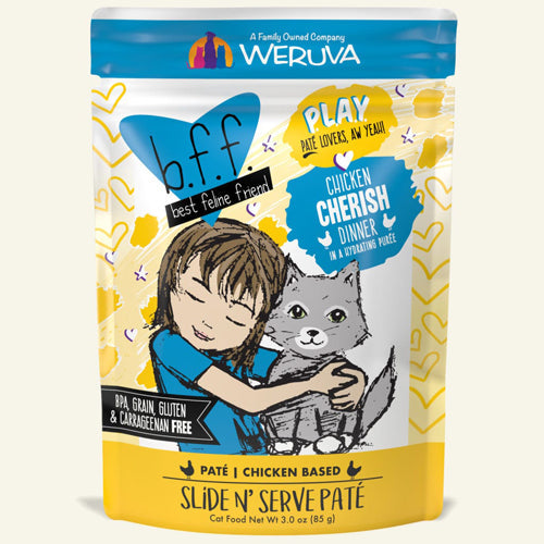 BFF Cat Play Chicken Cherish Dinner 3oz,(Case Of 12)