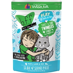 BFF Cat Play Turkey and Tuna Twinkles Dinner 3oz, Pouch (Case Of 12)