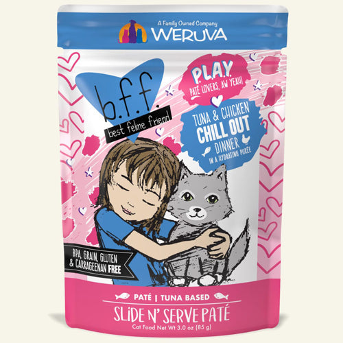 BFF Cat Play Tuna and Chicken Chill Out Dinner 3oz,(Case Of 12)