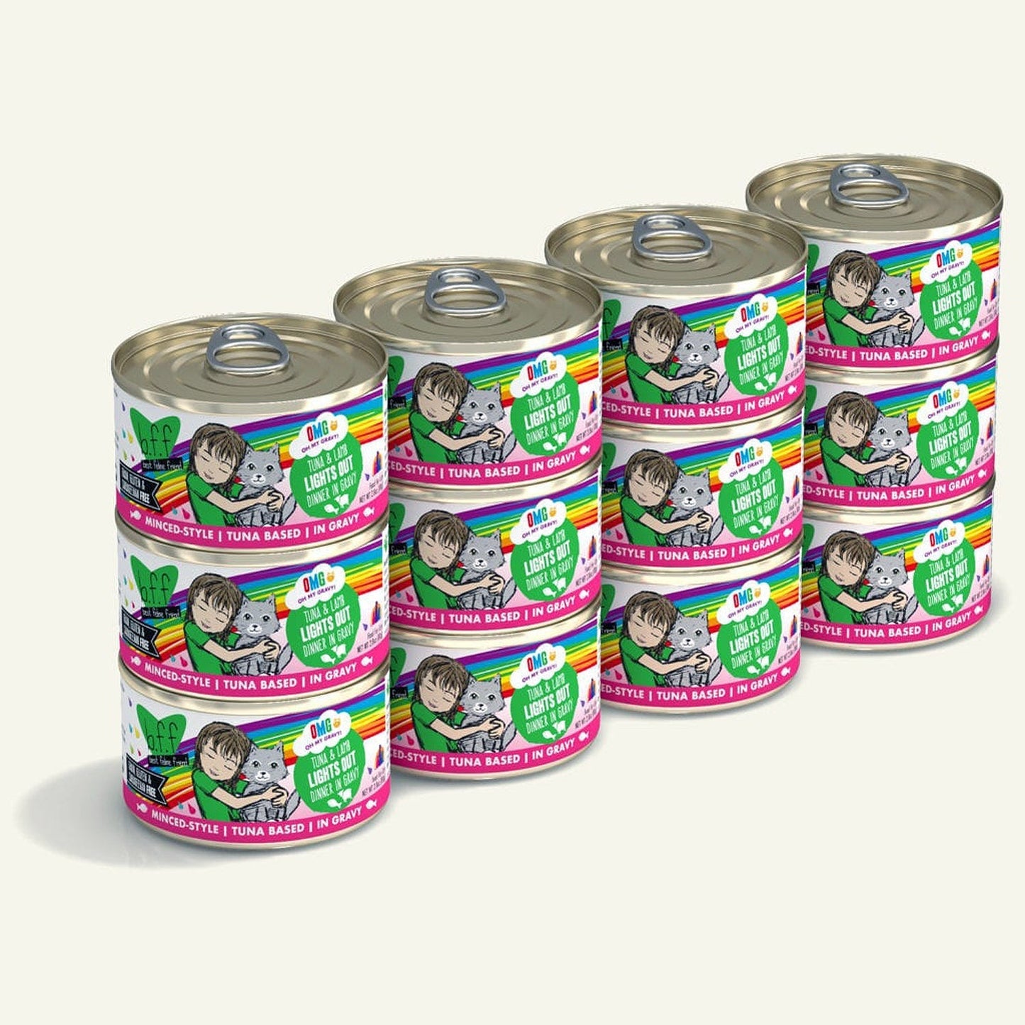 BFF Cat Omg Duck and Tuna Lots-O-Luck! Dinner in Gravy 2.8oz. (Case Of 12)