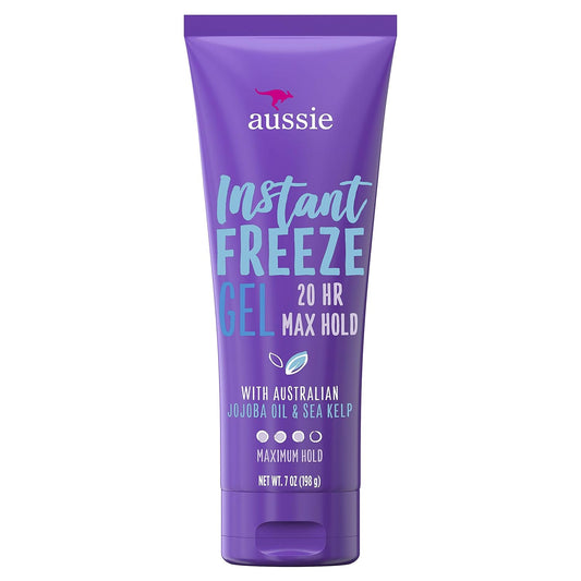 Aussie Instant Freeze Hair with Jojoba Oil & Sea Kelp Gel, 7.0 oz