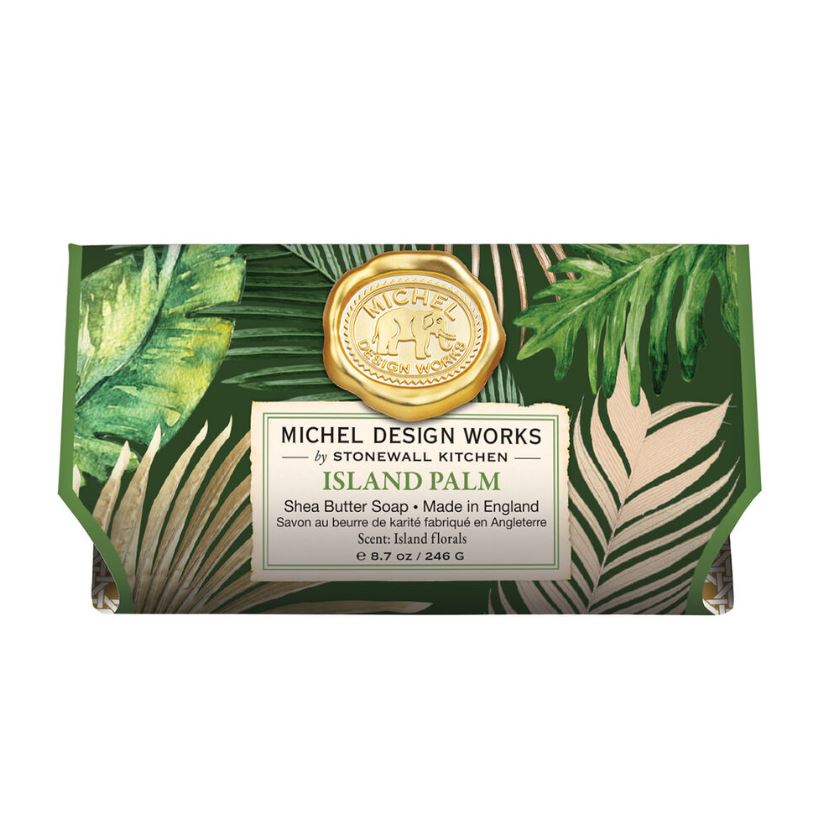 Michel Design Works Large Bath Soap Bar 8.7oz 246g - Island Palm