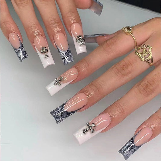 24pcs Long Coffin False Nails