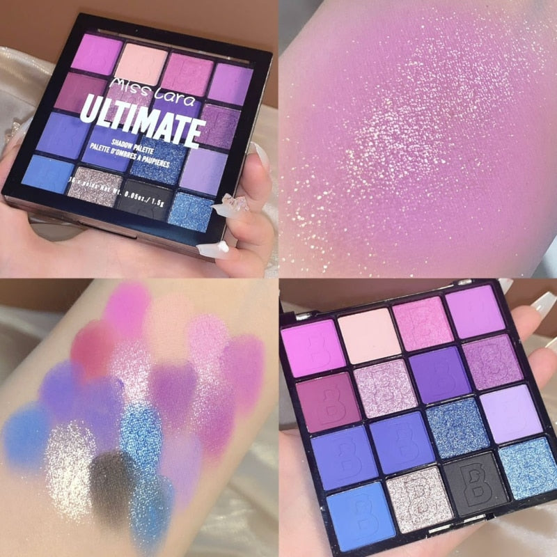 16 Color Eye Shadow Matte Pearlescent Powder Palette