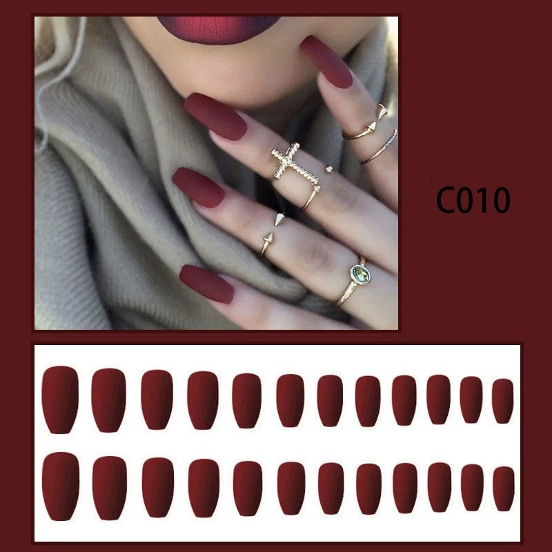 24pcs Smiley Cloud Stiletto False Nails