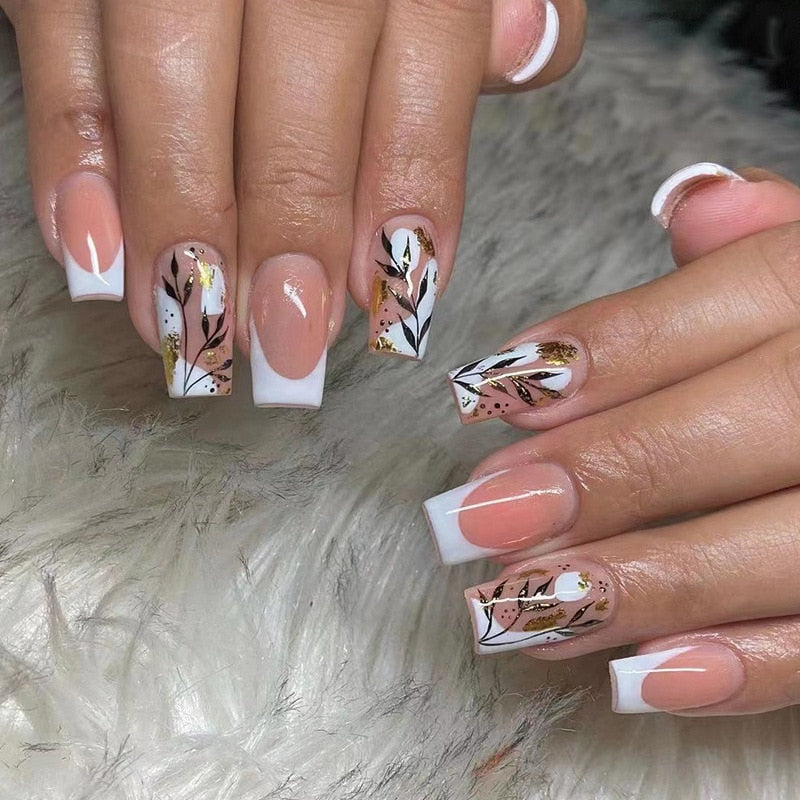 24pcs Smiley Cloud Stiletto False Nails