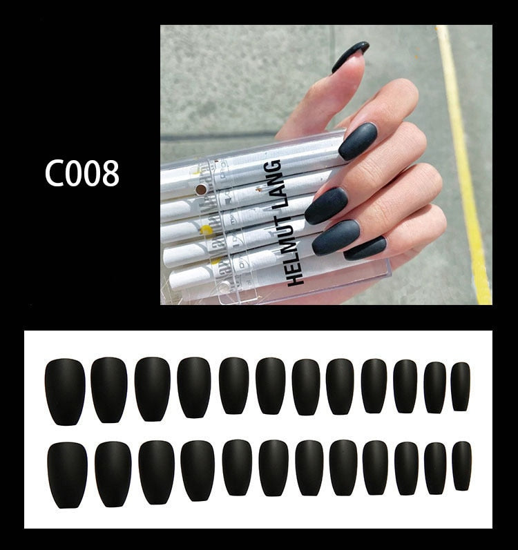 24pcs Smiley Cloud Stiletto False Nails