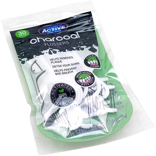 Beauty Formulas Active Charcoal Flossers 30pcs