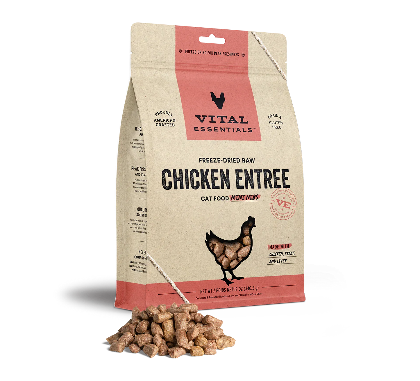 Vital Essentials Cat Freeze Dried Mini Nibs Chicken *SPECIAL ORDER*