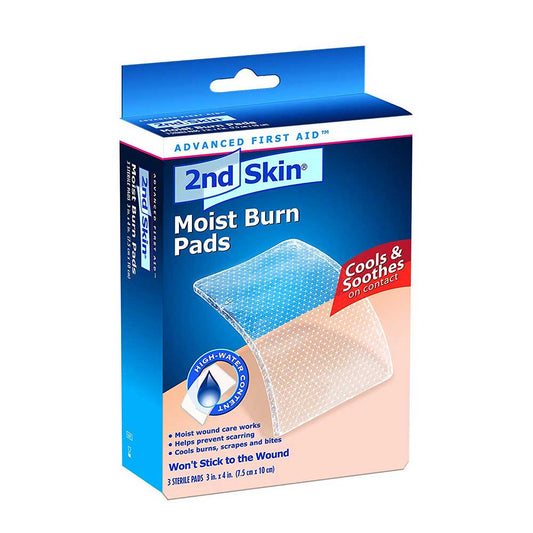 2nd Skin Moist Burn Pad - L, 3" x 4", Box of 3